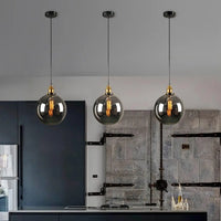 Suspension luminaire verre vintage goutte E27 — Mylan — photo 2