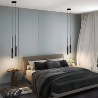 Suspension luminaire métal noir spot GU10 orientable chambre — Orla
