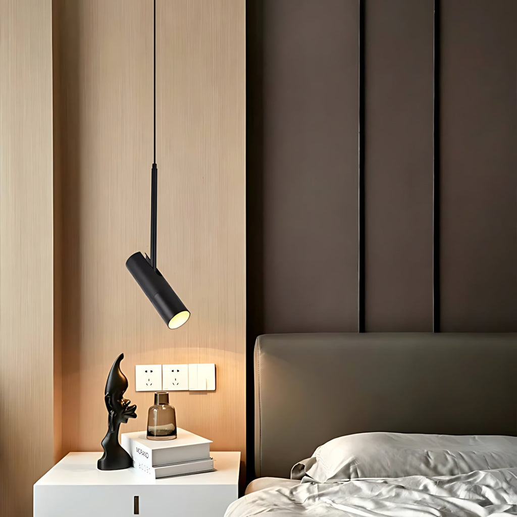 Suspension luminaire métal noir spot GU10 orientable chambre — Orla — photo 2