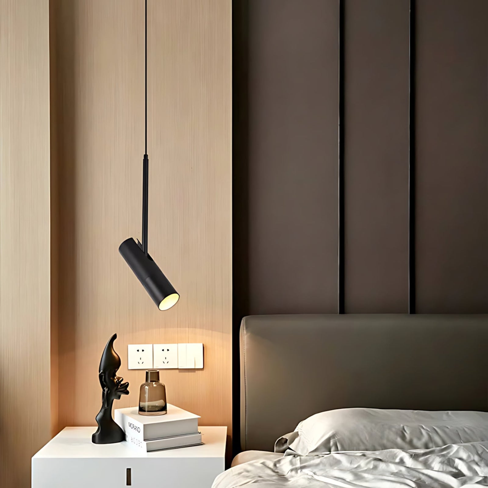 Suspension luminaire métal noir spot GU10 orientable chambre — Orla — photo 2