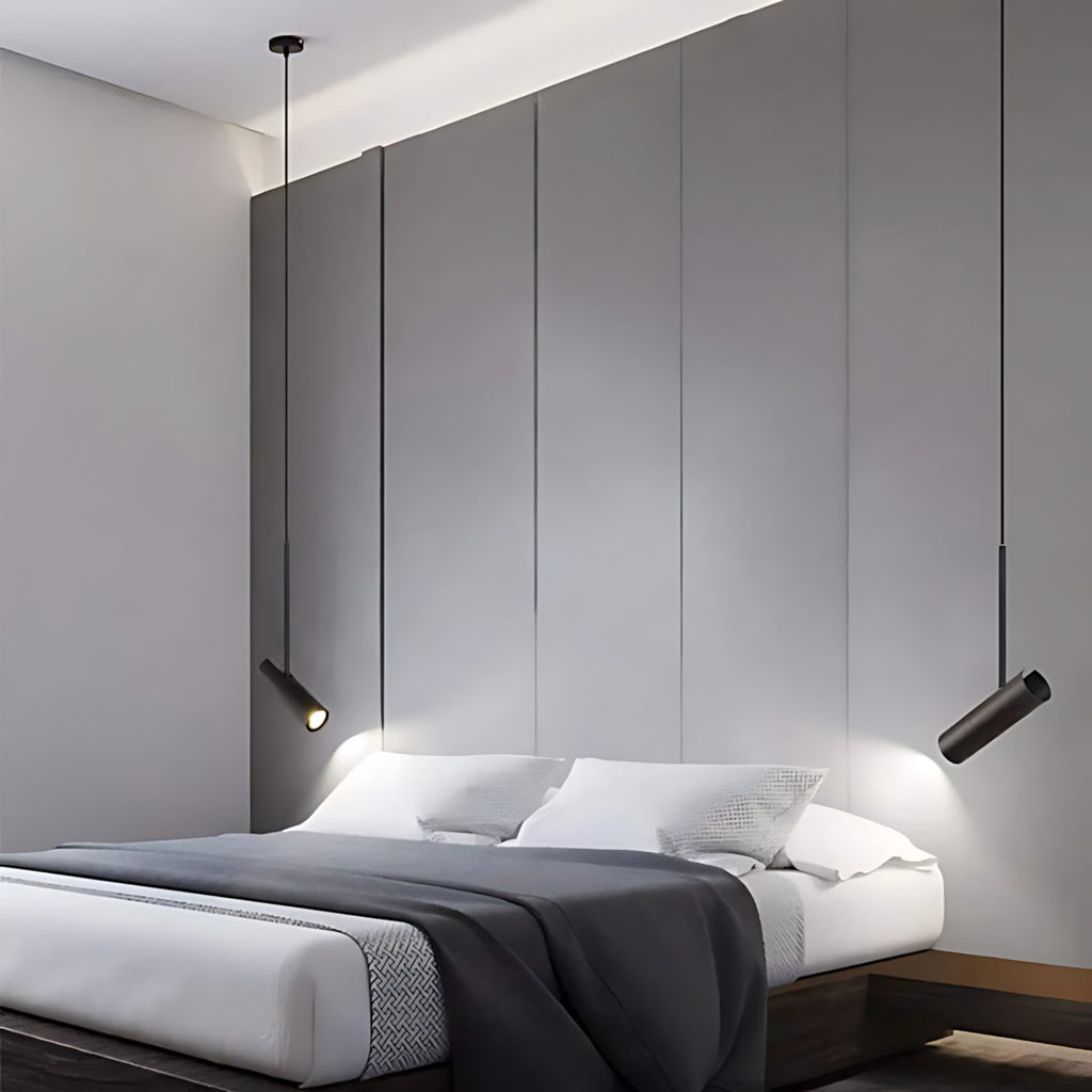 Suspension luminaire métal noir spot GU10 orientable chambre — Orla — photo 5